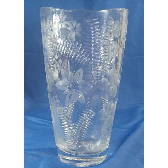 Stunning Thomas Dresden 12" 12lb Fantasy Flowers Brilliant Cut Gl… - Picture 8 of 11